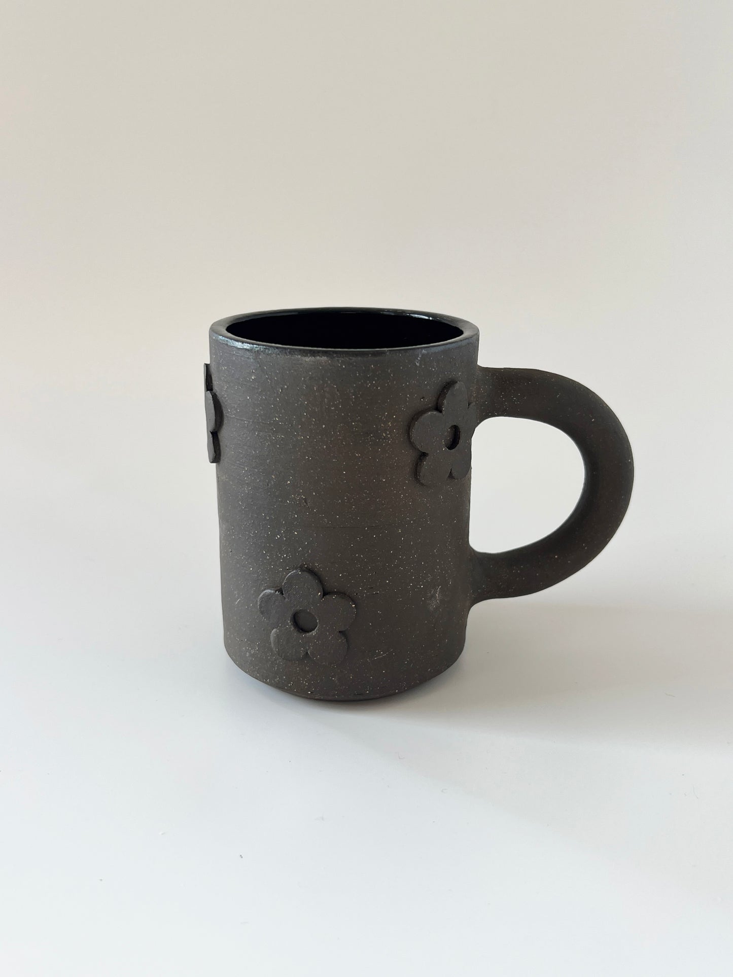 3D flower mug - charcoal