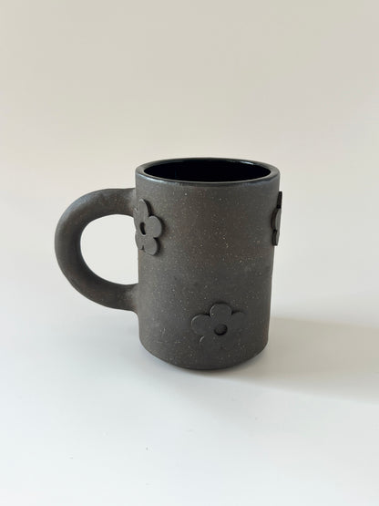 3D flower mug - charcoal